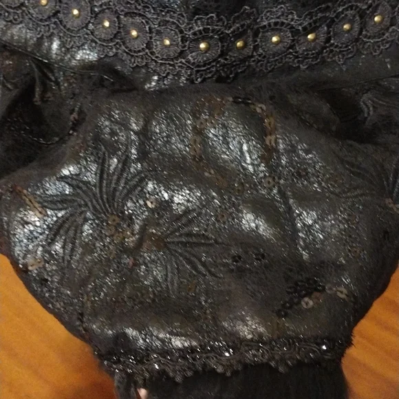 Black BC Black Cat Fashion Skirt Gypsy Mori Country Western NWT 28' Naturecore - Picture 6 of 12